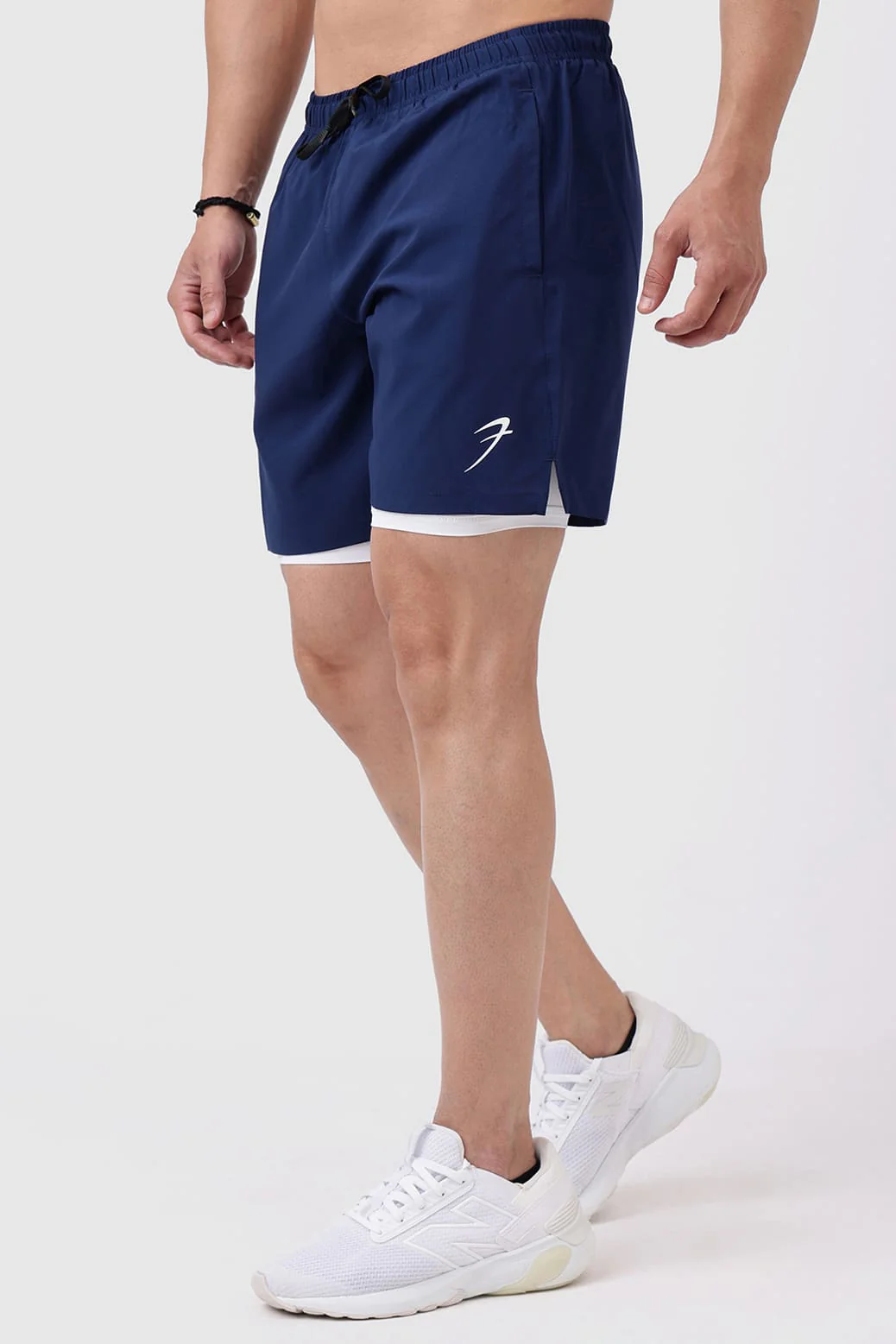 2 in 1 Compression Shorts Navy - Image 2