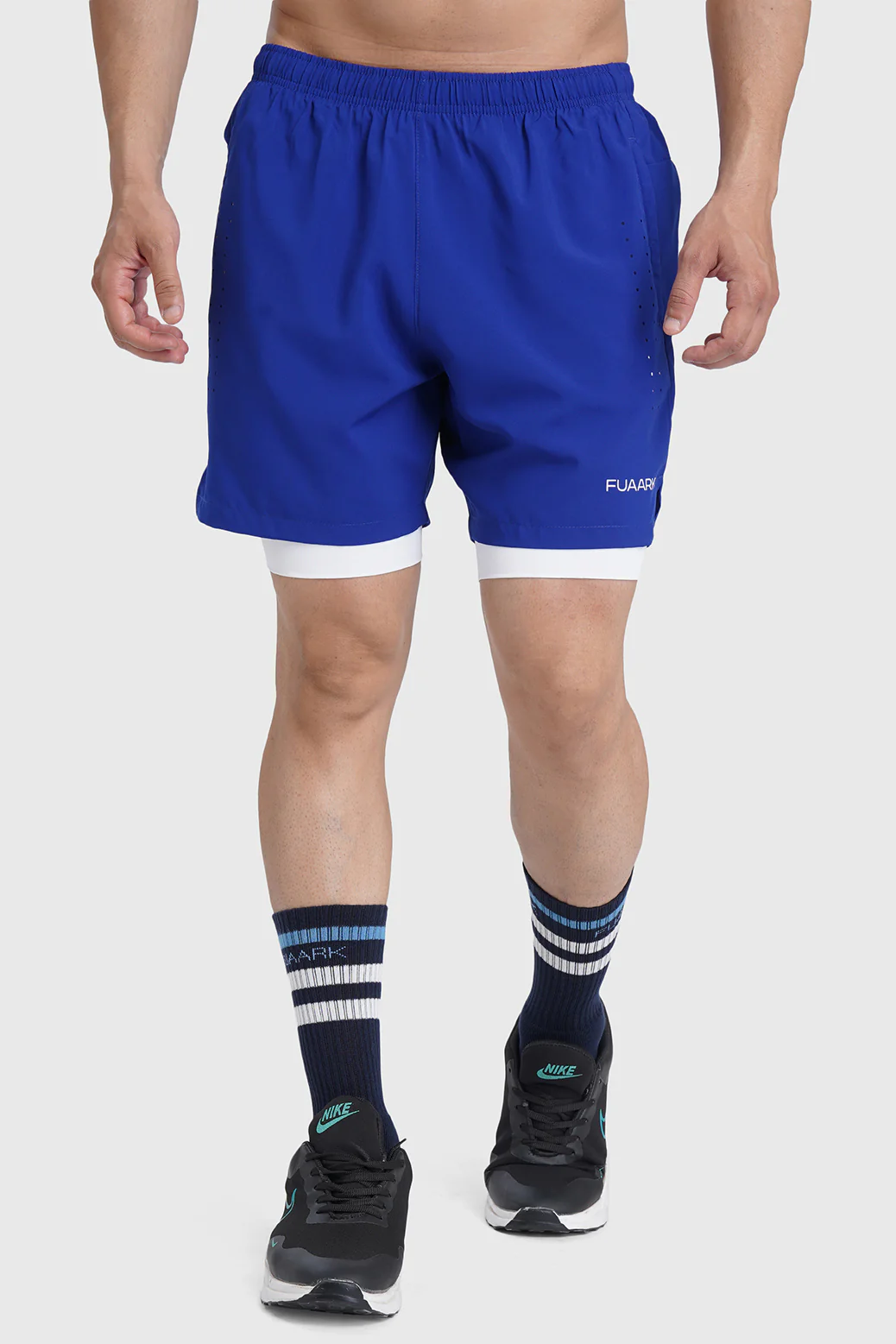 2 in 1 Laser Shorts Blue - Image 2