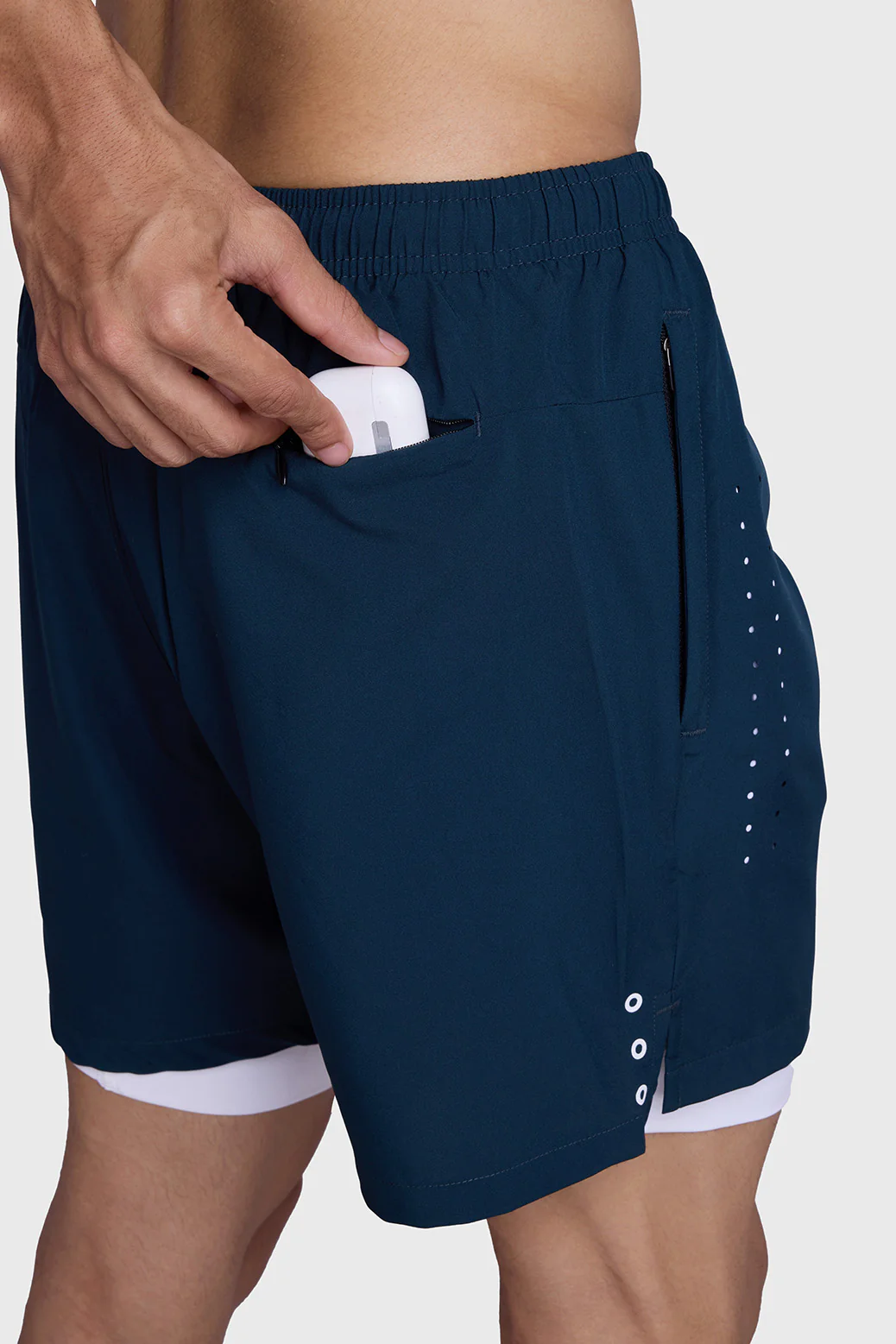 2 in 1 Laser Shorts Pine Green - Image 4