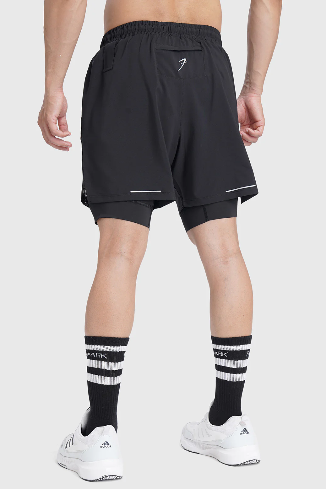 2 in 1 Mesh Shorts Black With Black - Image 8