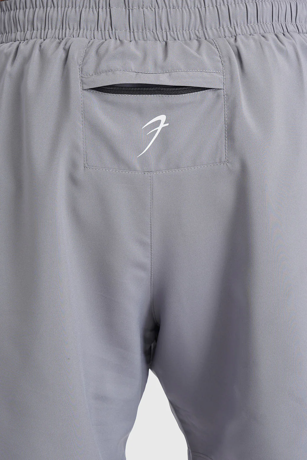 2 in 1 Mesh Shorts Foggy Grey With White - Image 5