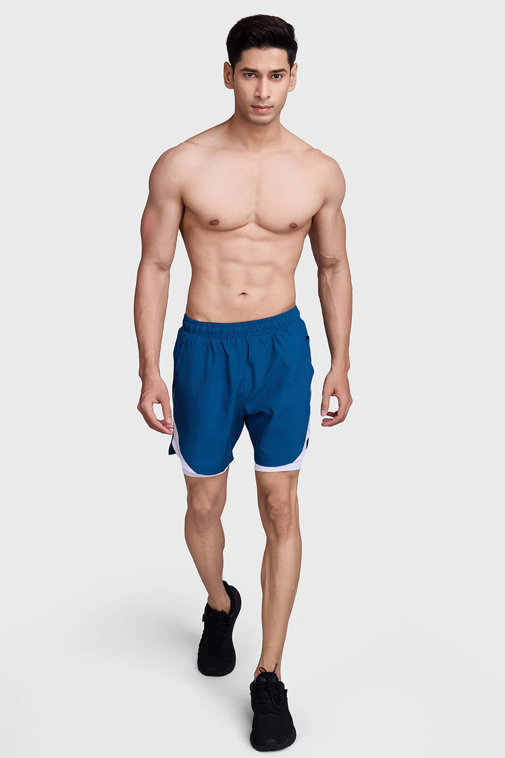 2 in 1 Mesh Shorts Teal - Image 6