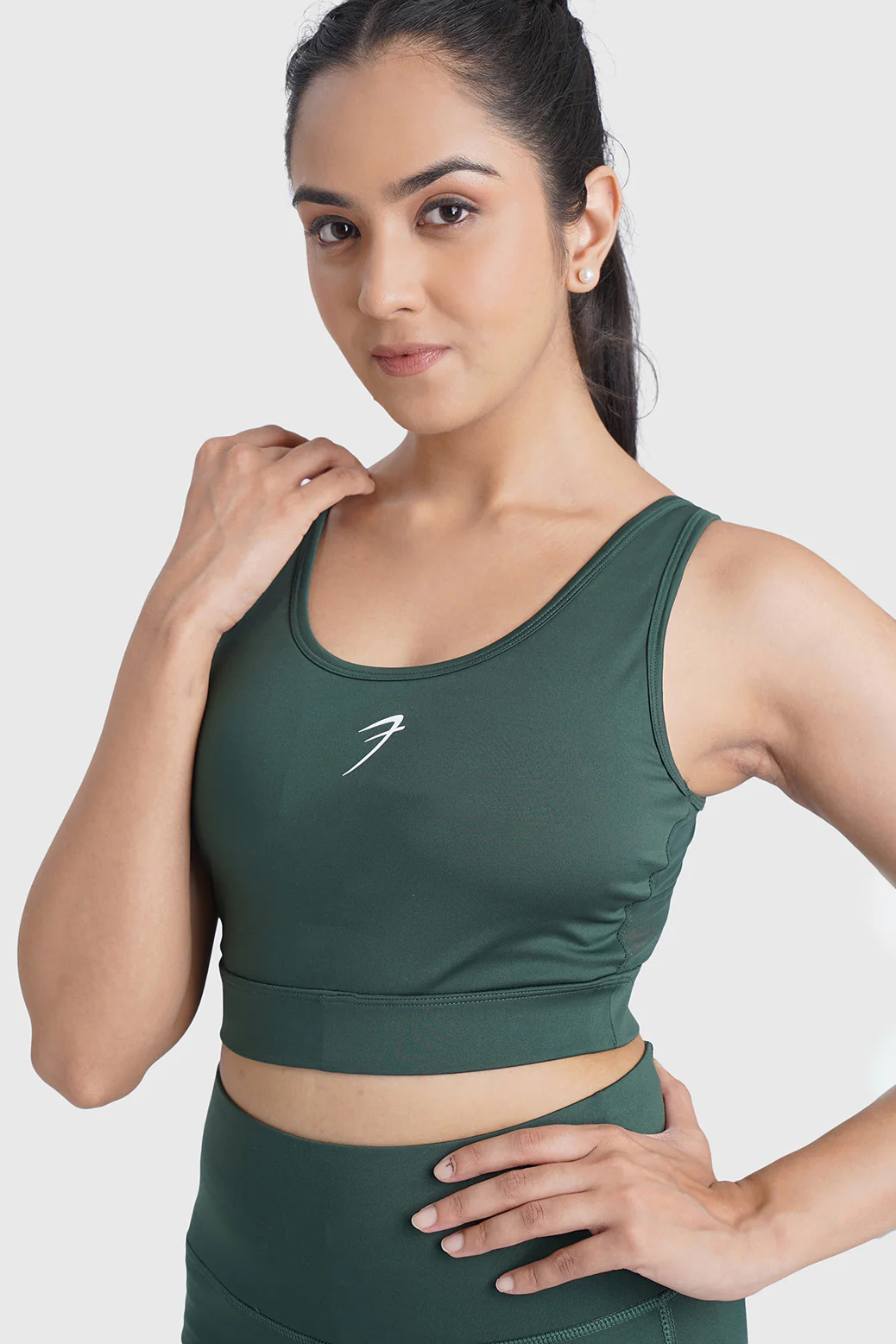 Active Full Support Sports Bra Green - Image 3