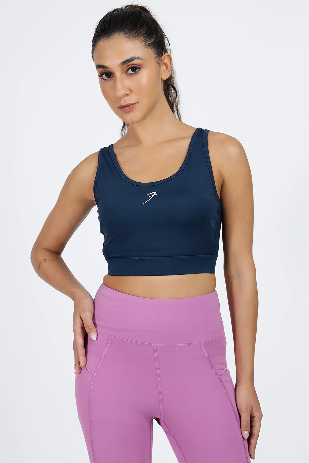 Active Full Support Sports Bra Navy - Image 3