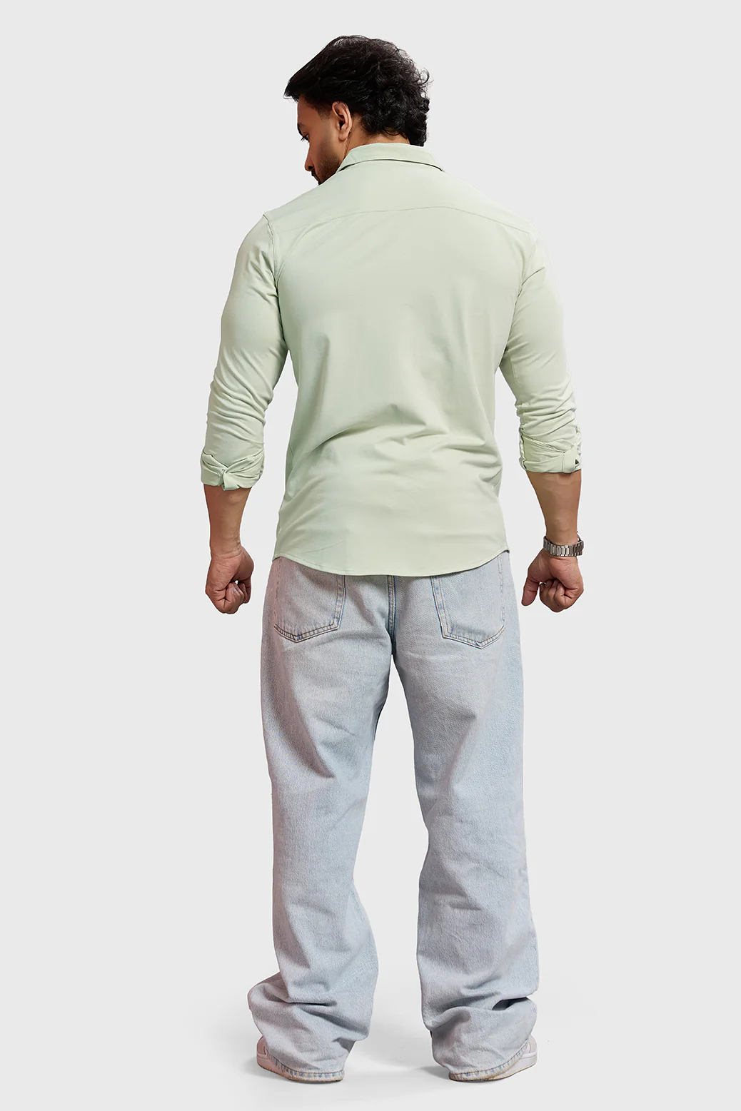 Aero Fullsleeves Shirt Light Green - Image 5