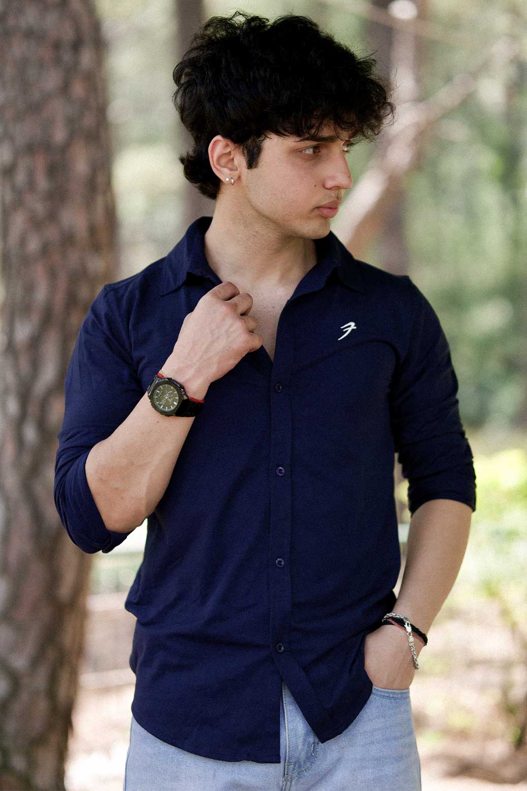 Aero Fullsleeves Shirt Navy - Image 3