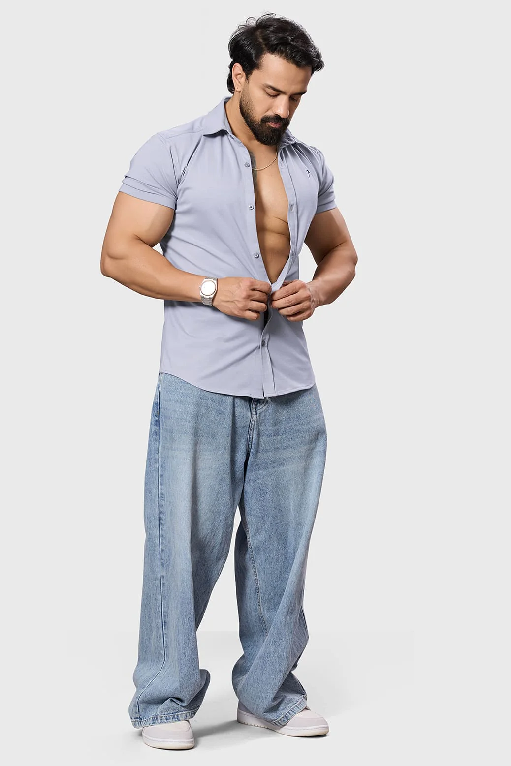 Aero Shirt Light Grey - Image 2