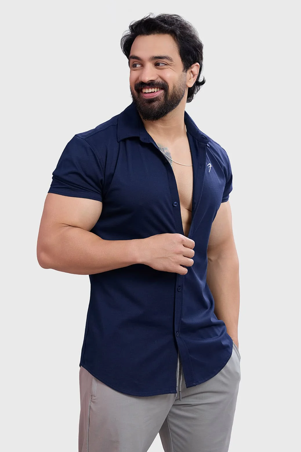 Aero Shirt Navy - Image 7