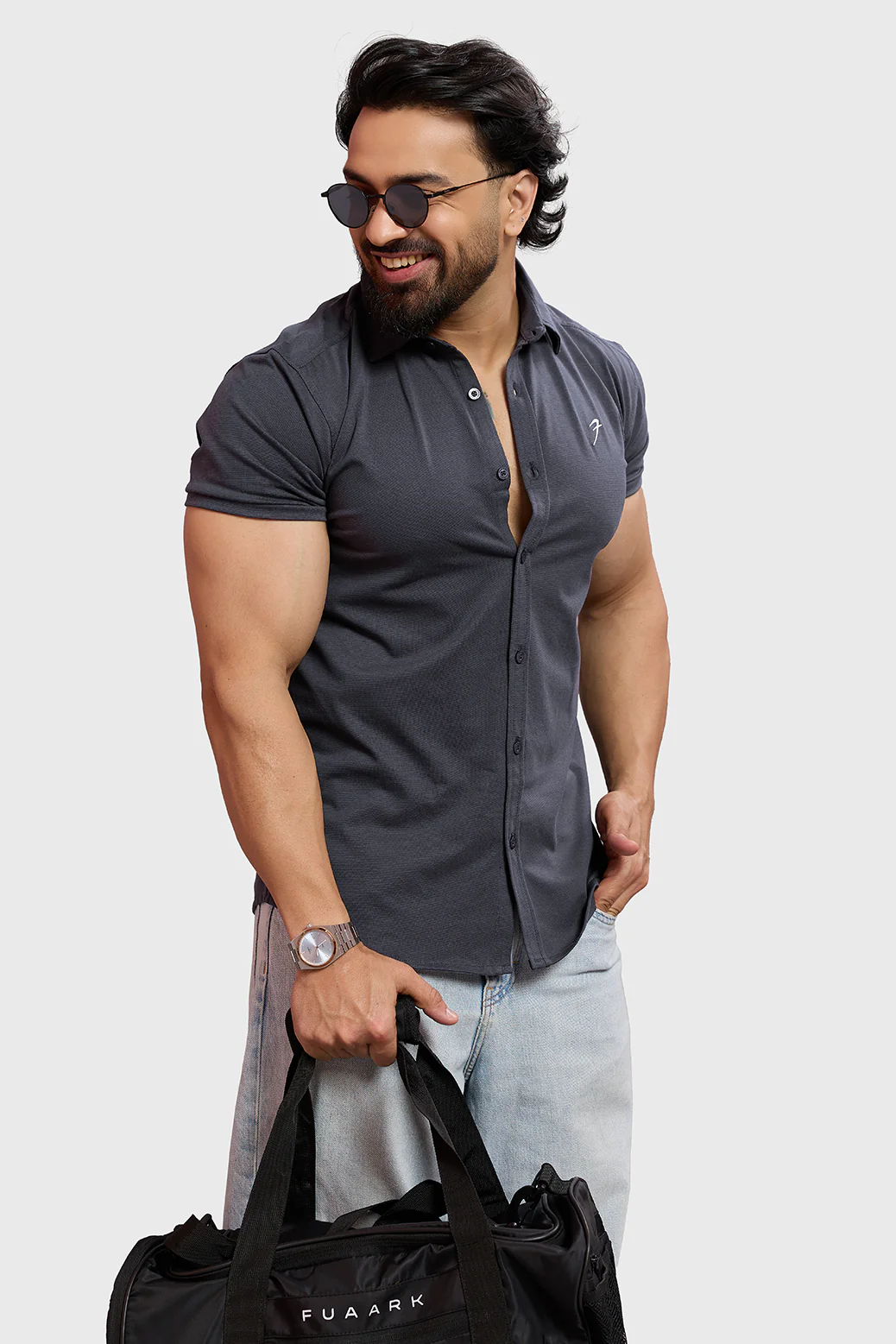 Aero Shirt Dark Grey - Image 6