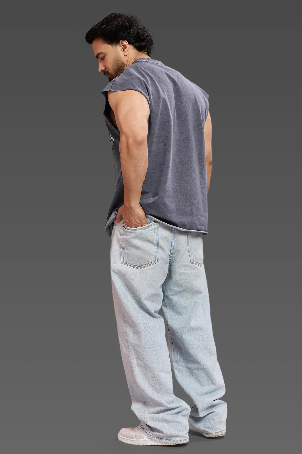 Ascend Washed Capsleeve Tank Dark Grey - Image 6