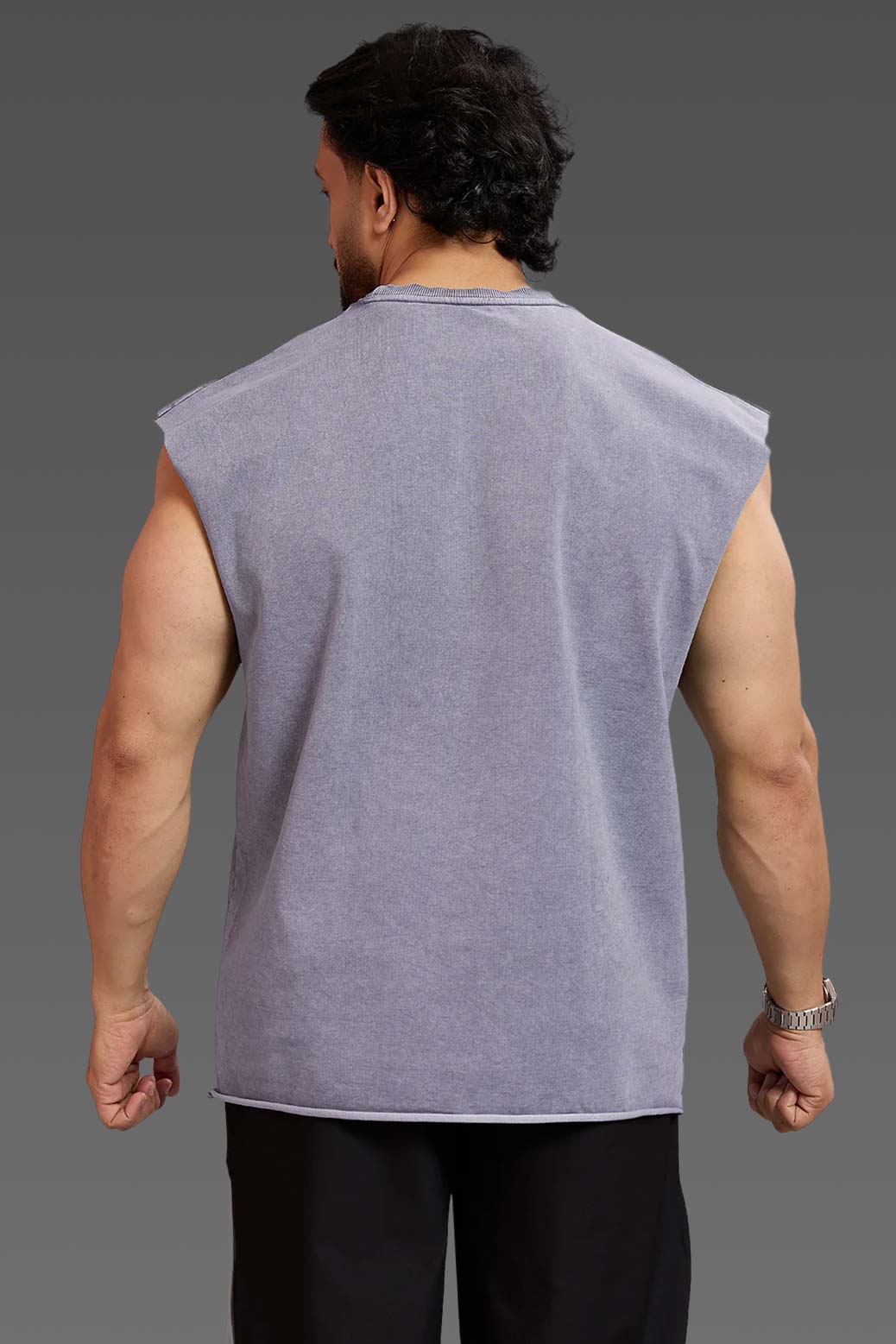 Ascend Washed Capsleeve Tank Light Grey - Image 6