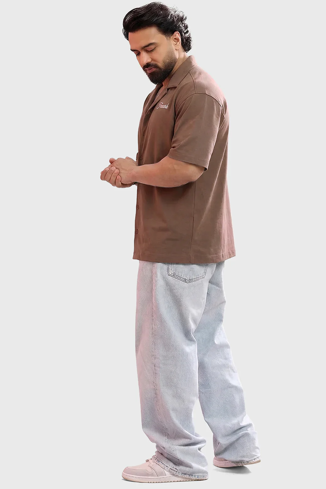 Ashline Oversized Shirt Mocha - Image 2