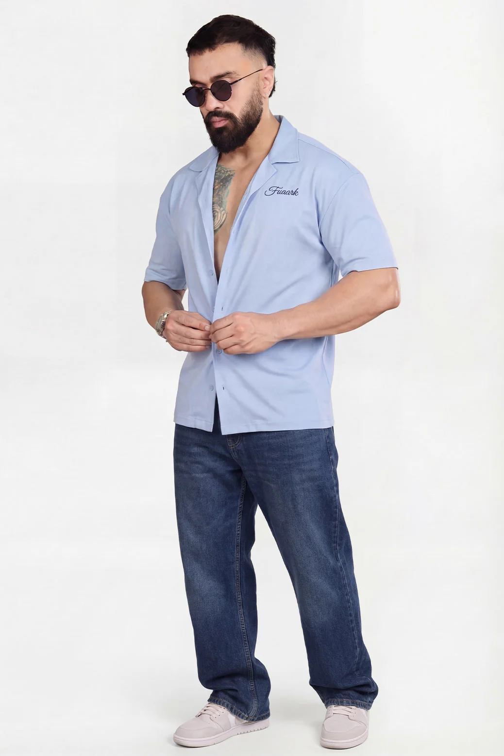 Ashline Oversized Shirt Sky Blue - Image 2