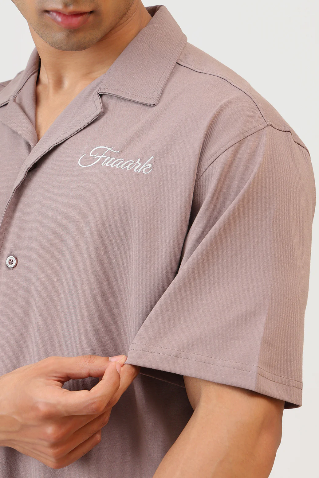 Ashline Oversized Shirt Pastel Brown - Image 3