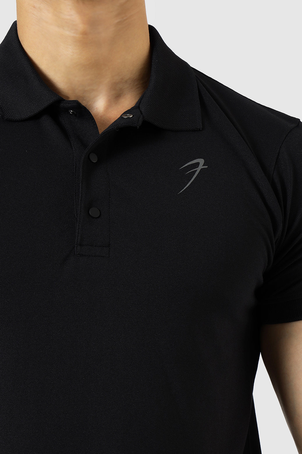 Aura Polo T-shirt Black - Image 3