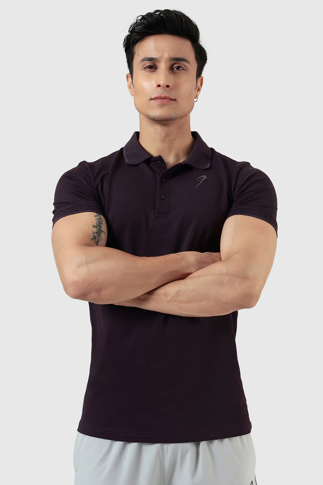 Aura Polo T-shirt Plum - Image 4