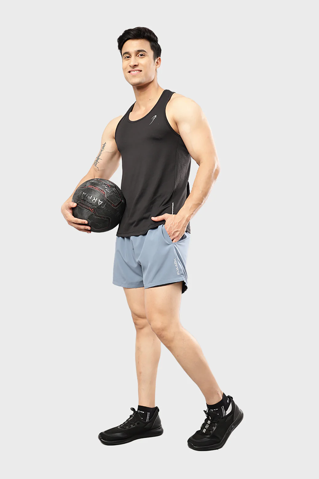 Aura Textured Tank Black