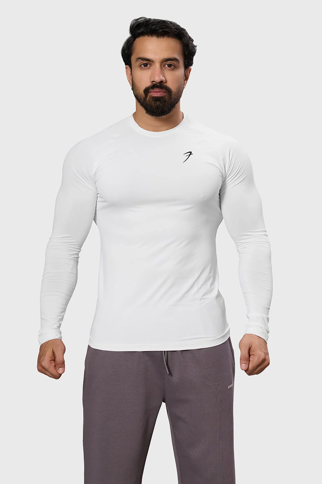 Bare Nylon Fullsleeves T-shirt White - Image 5
