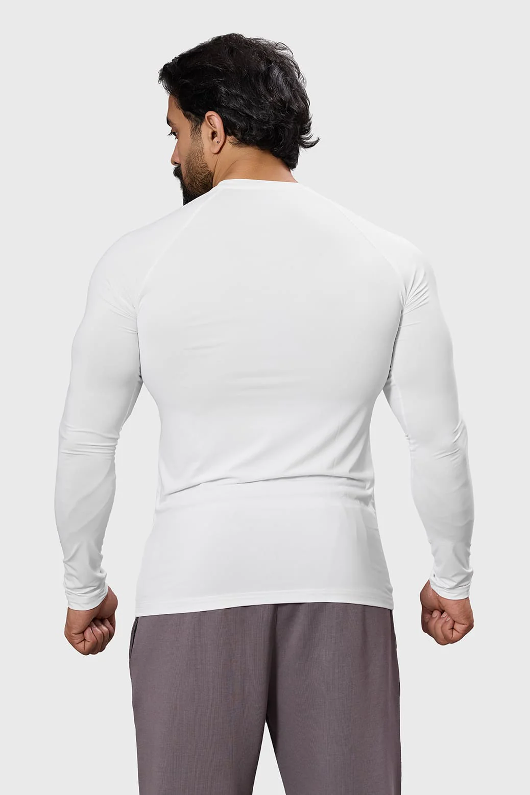 Bare Nylon Fullsleeves T-shirt White - Image 7
