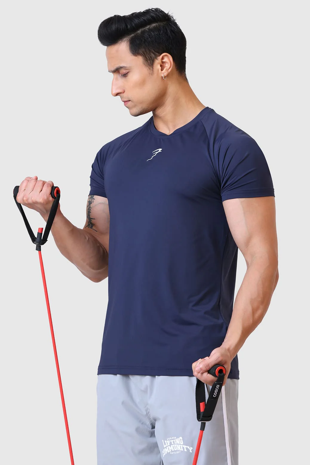 Bare Nylon T-shirt Navy - Image 5