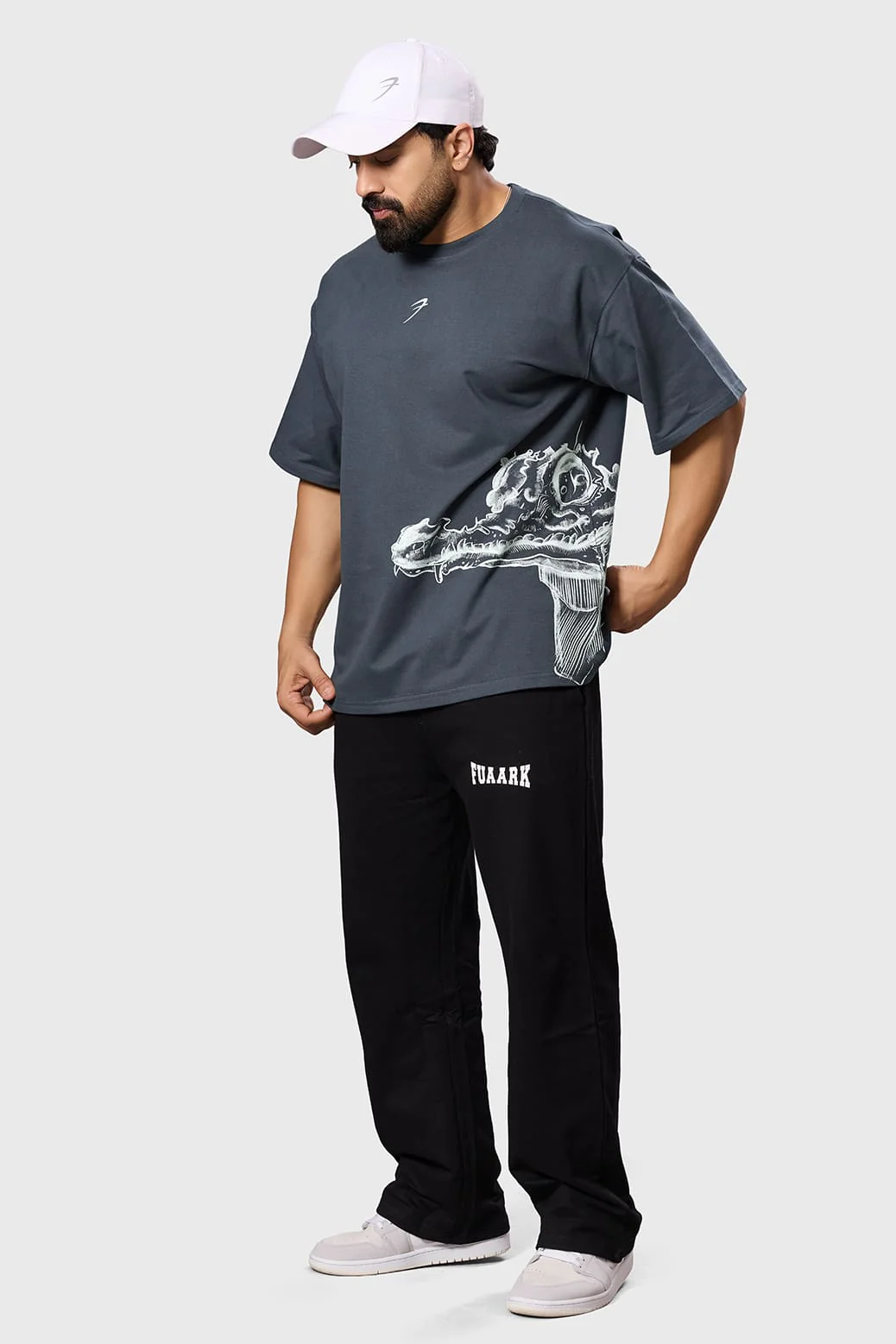 Bite Back Oversized T-shirt Dark Grey
