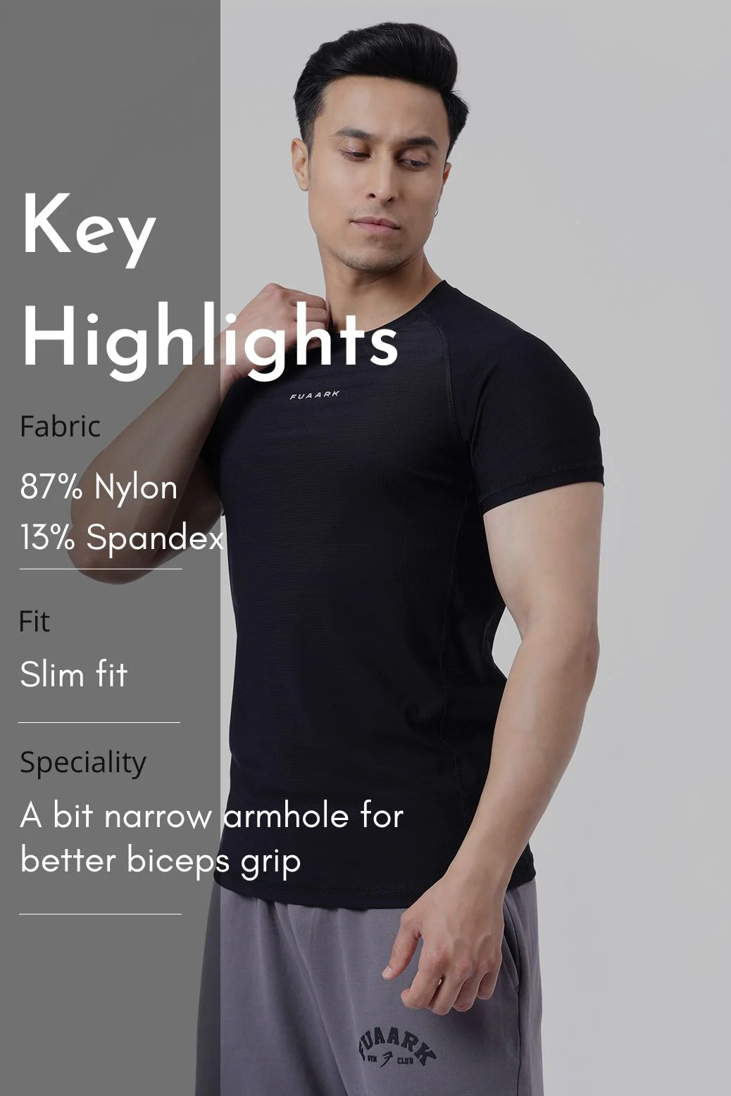 Blaze Nylon T-shirt Black - Image 8