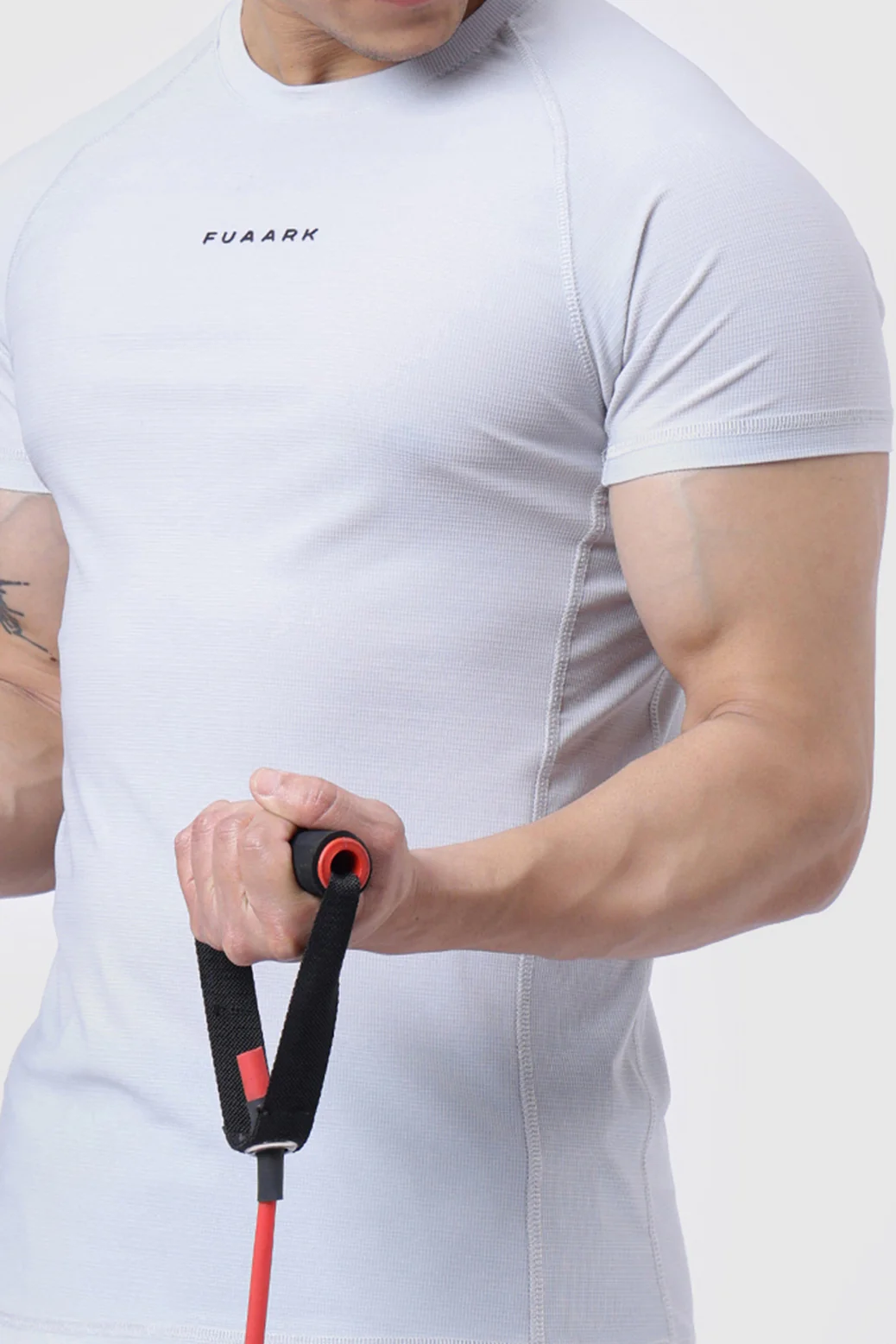 Blaze Nylon T-shirt Light Grey - Image 4