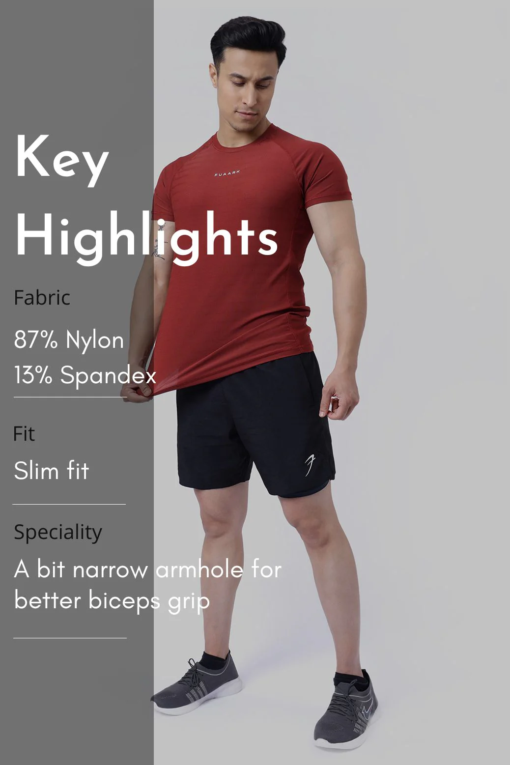 Blaze Nylon T-shirt Salsa Rust - Image 6