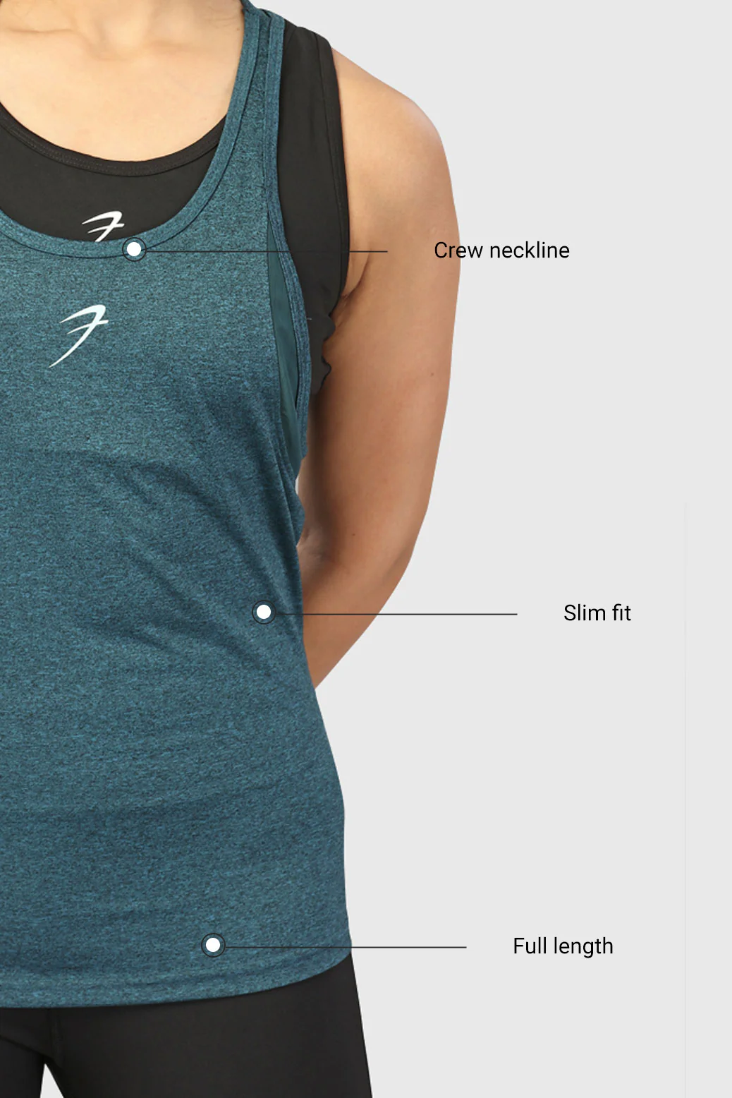 Bold Melange Tank Teal - Image 3