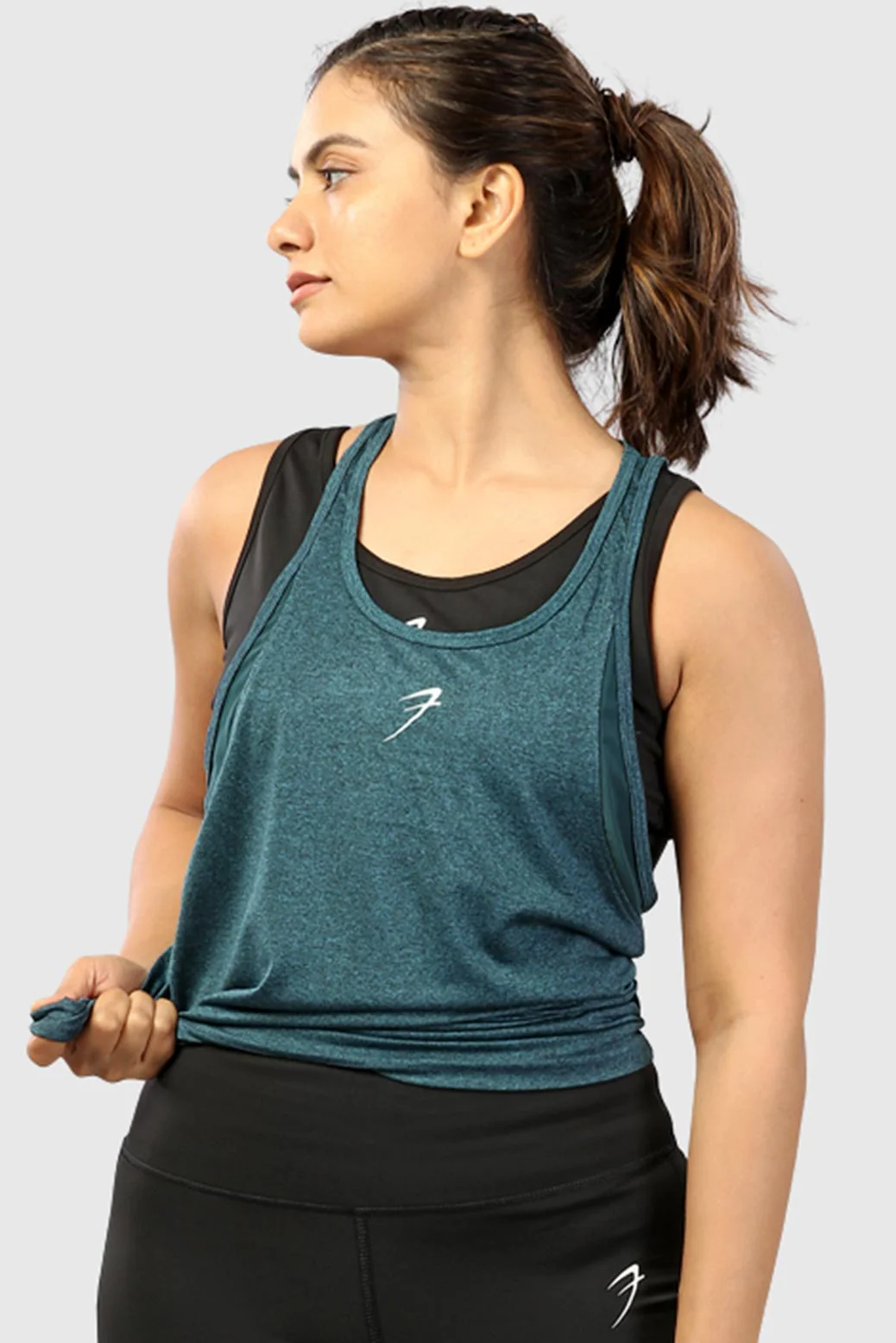 Bold Melange Tank Teal - Image 4