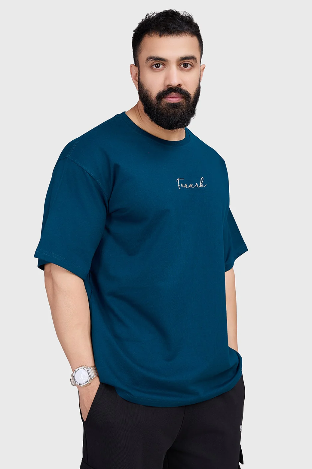 Bold Oversized T-shirt Teal - Image 6