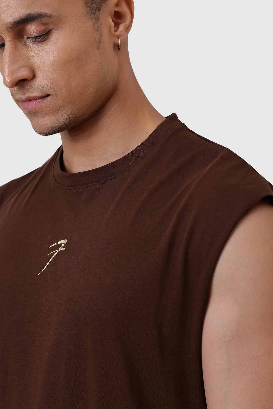 Brisk Capsleeves T-shirt Coffee - Image 3