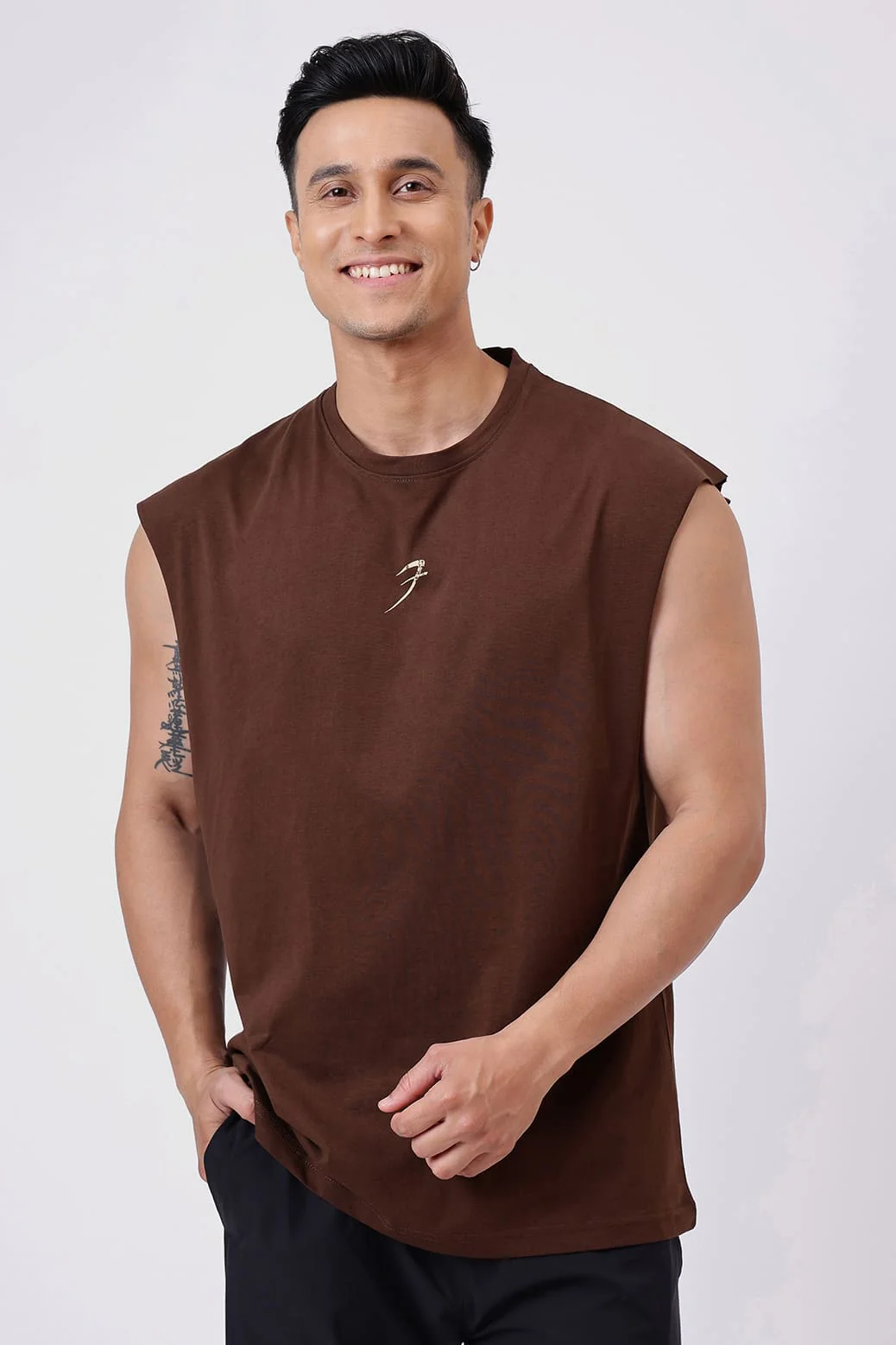 Brisk Capsleeves T-shirt Coffee - Image 5