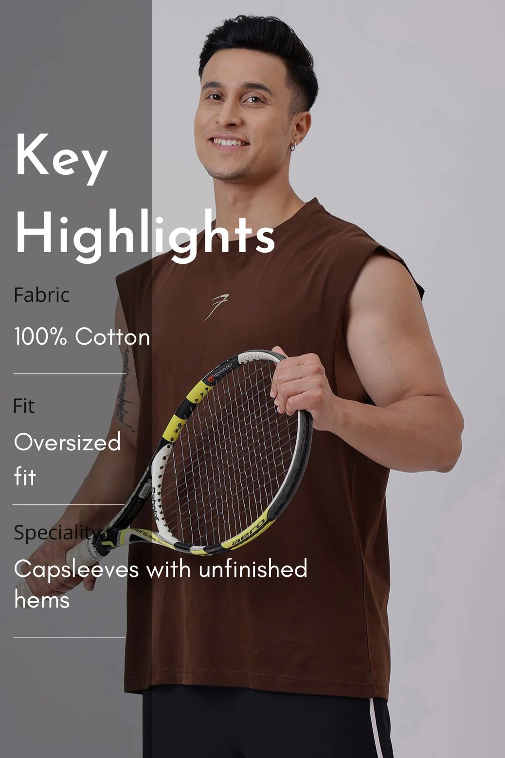 Brisk Capsleeves T-shirt Coffee - Image 7