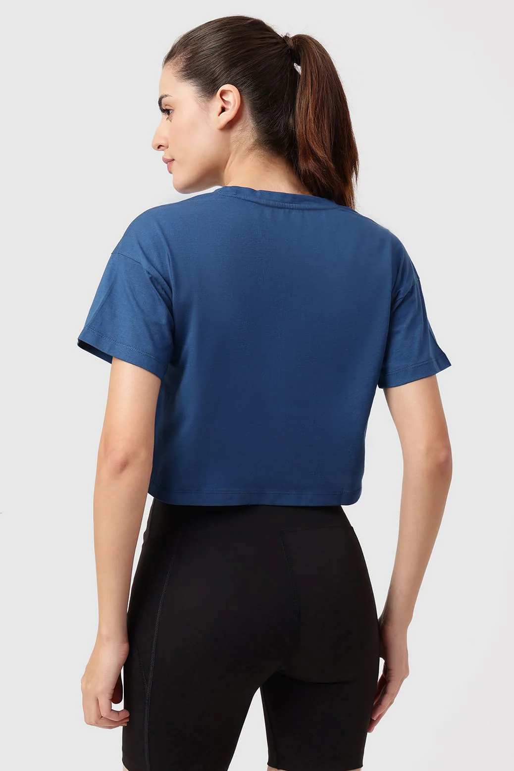 Brisk Cotton Crop Top Teal - Image 5