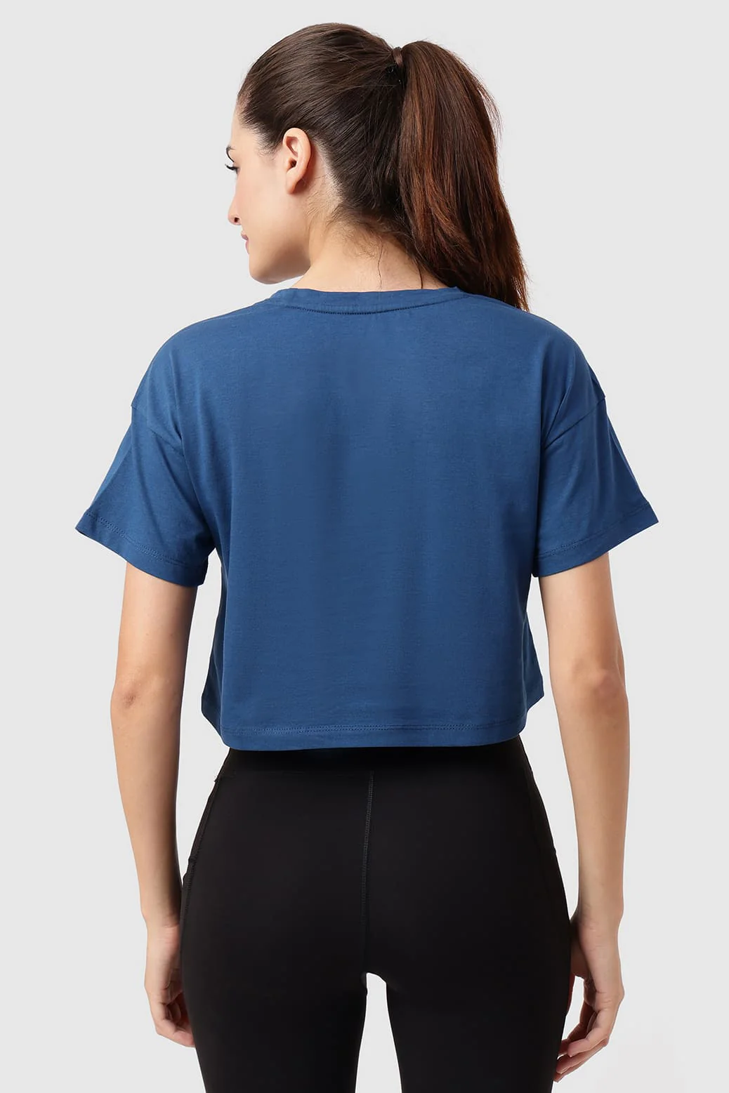 Brisk Fuaark Cotton Crop Top Teal - Image 6