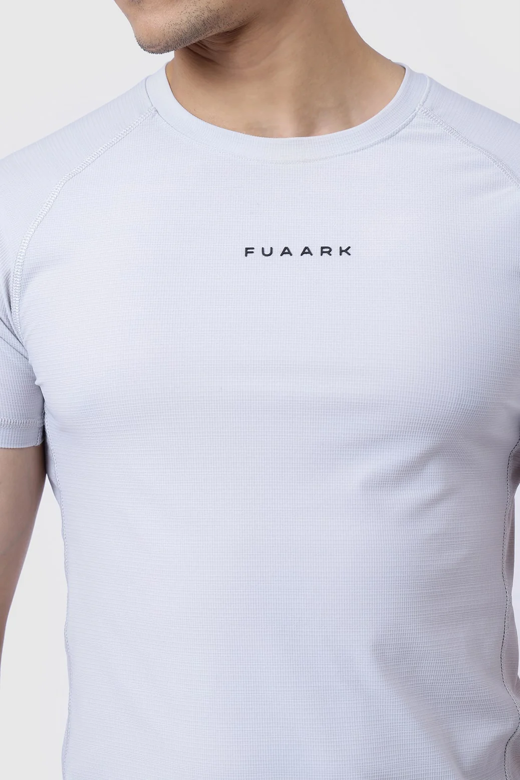 Blaze Nylon T-shirt Grey and 2 in 1 Compression Shorts Black - Image 3