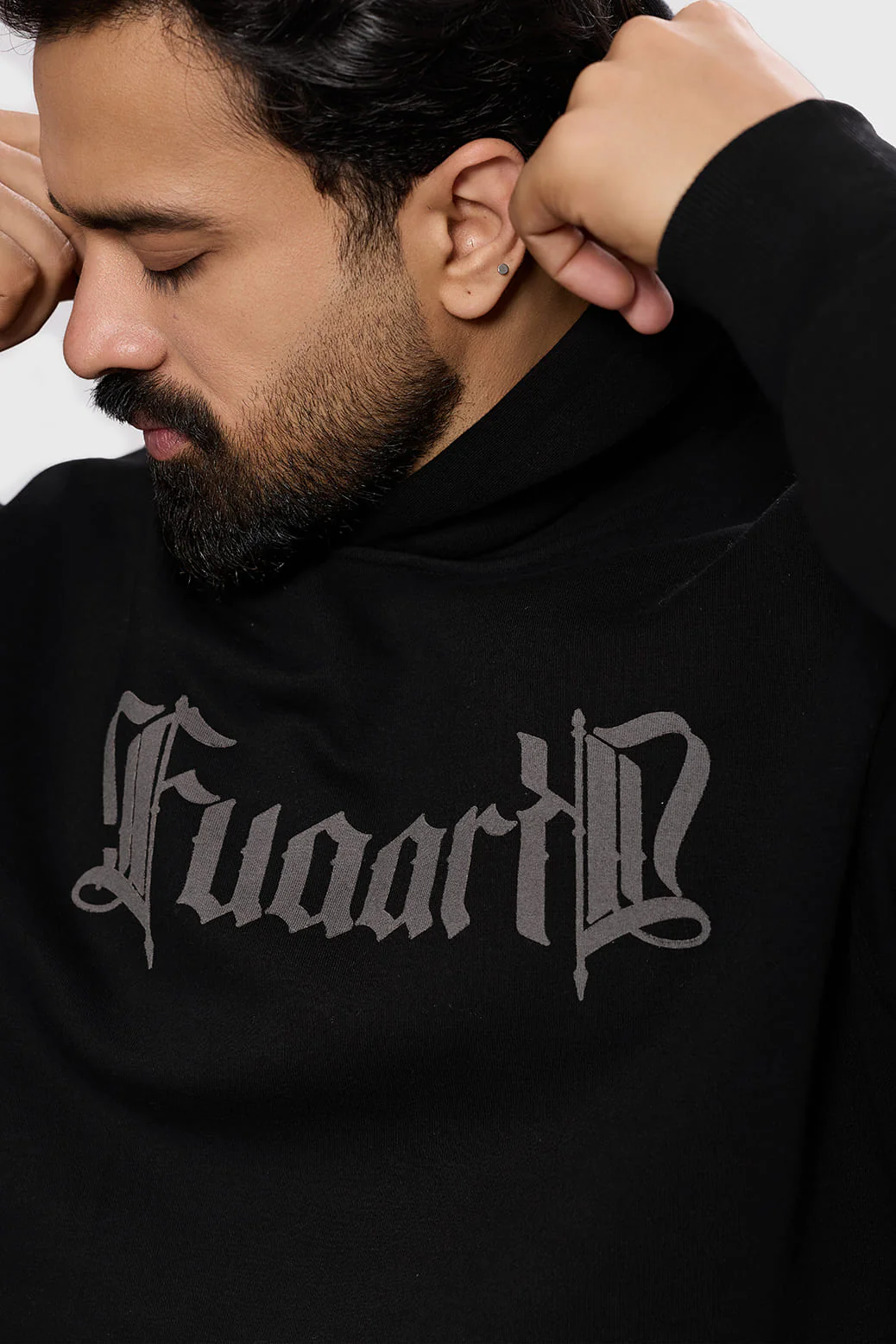 Brookline Oversized Hoodie Black - Image 4