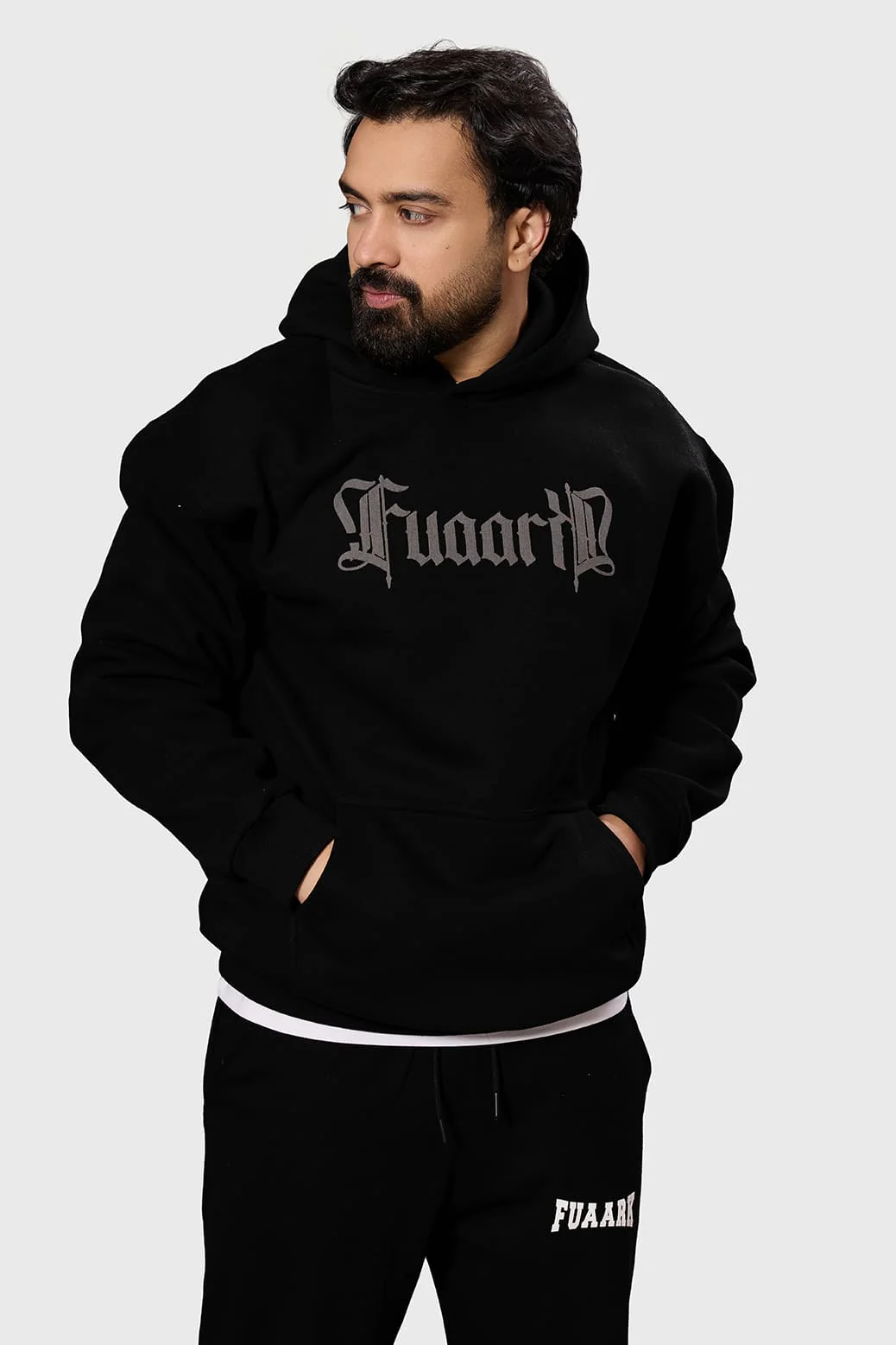 Brookline Oversized Hoodie Black - Image 6