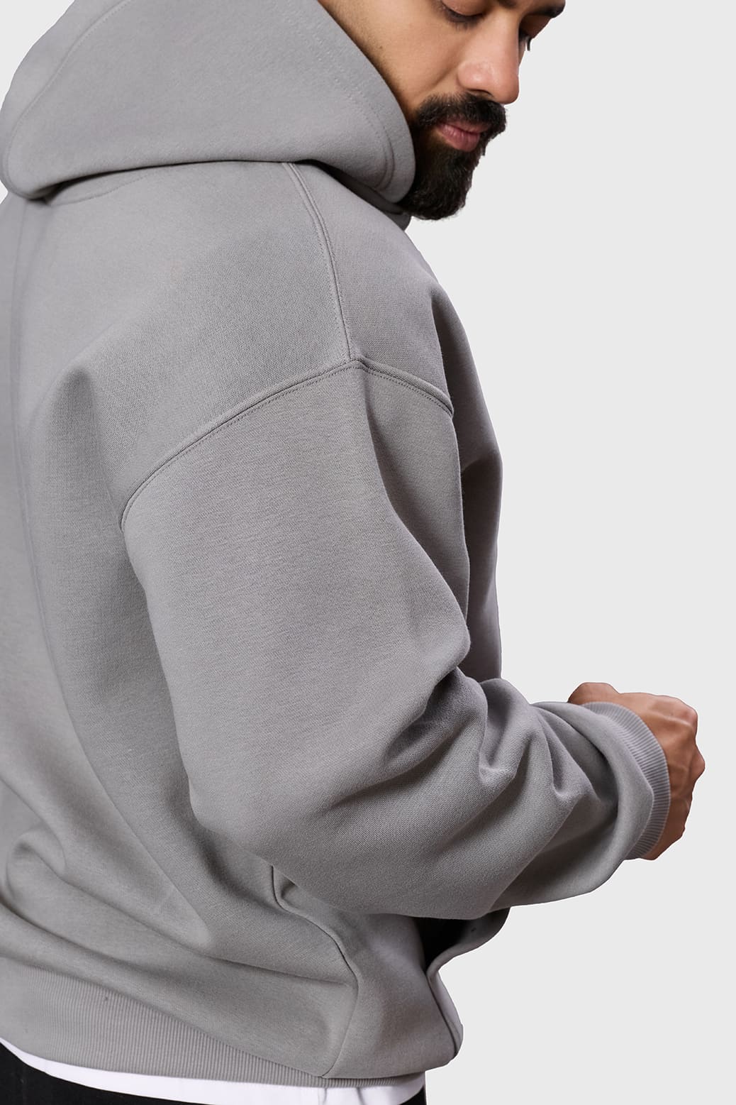 Brookline Oversized Hoodie Grey - Image 5