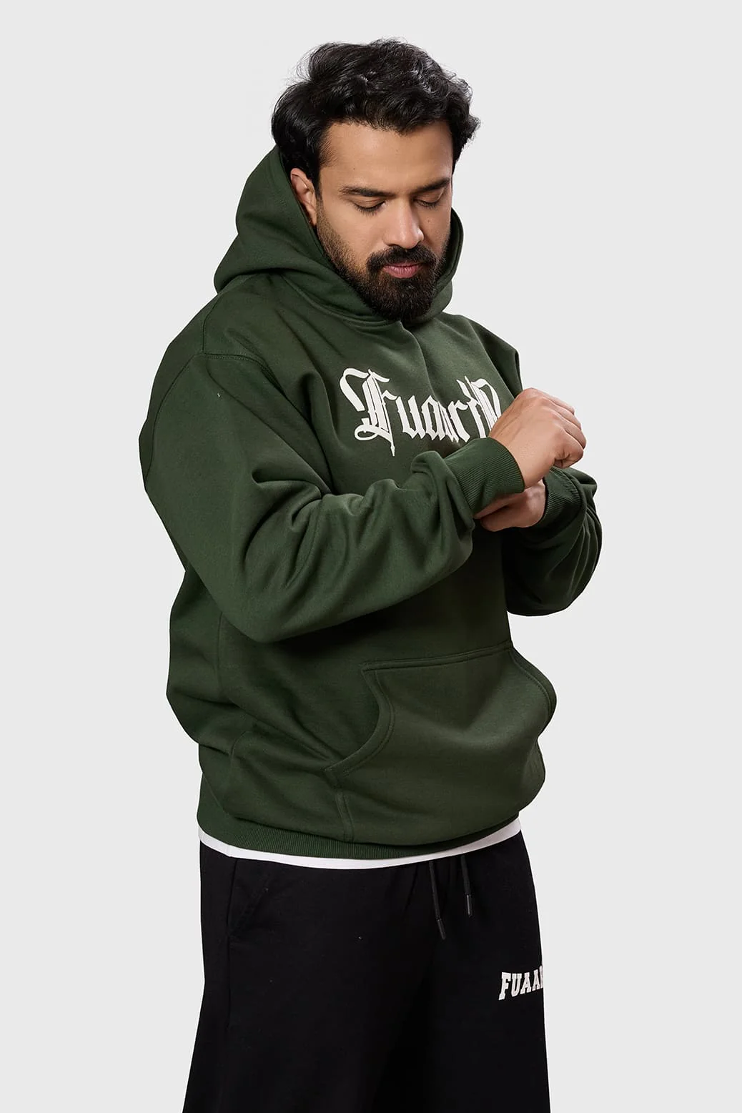 Brookline Oversized Hoodie Olive - Image 3