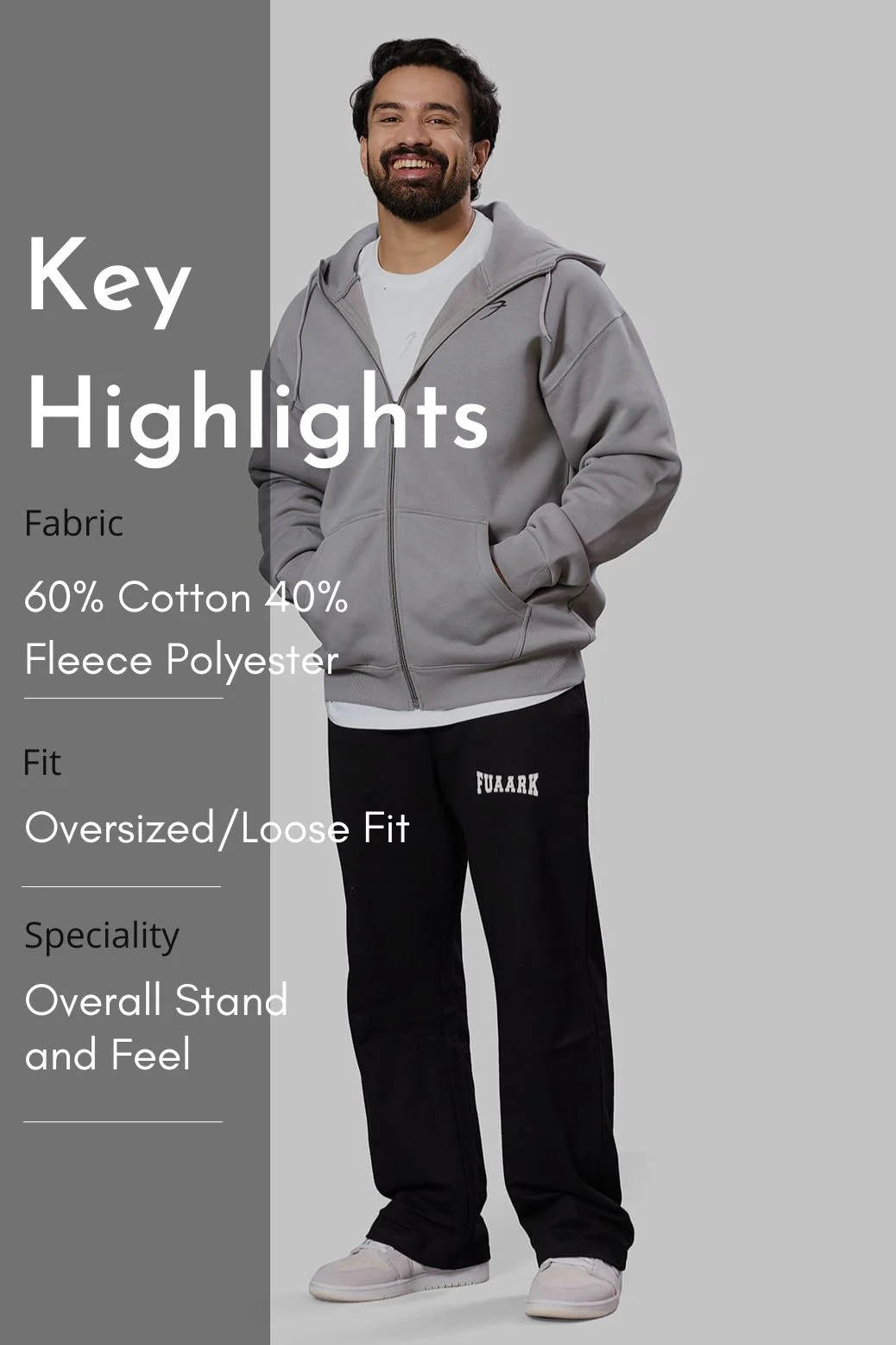 Brookline Oversized Jacket Grey - Image 9