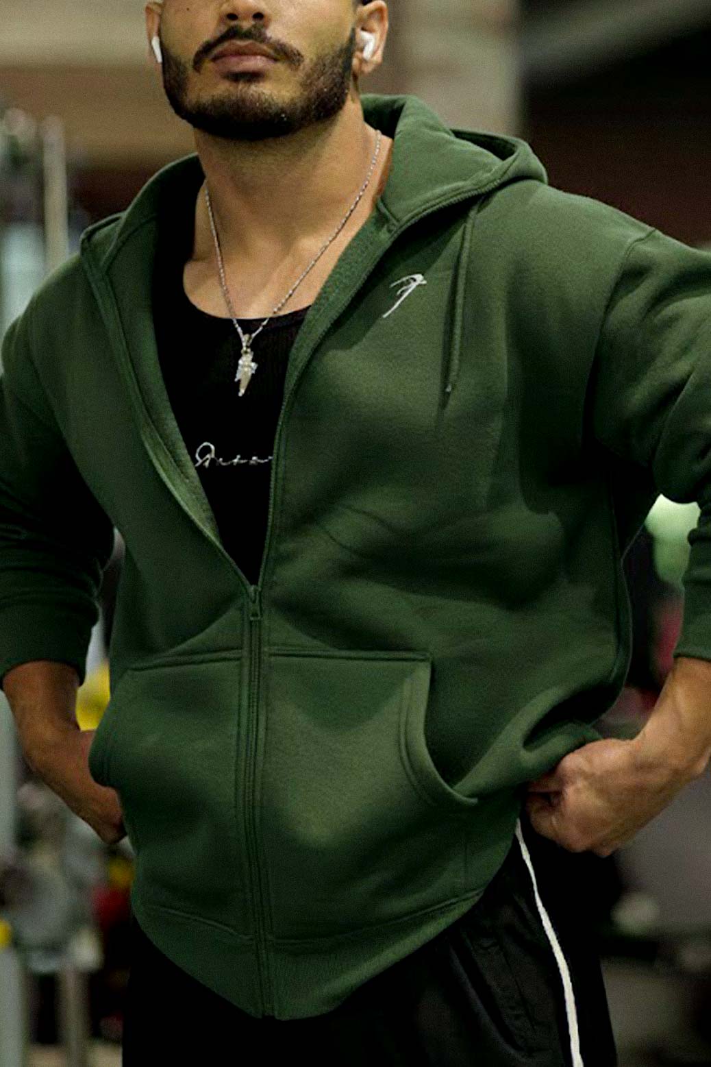 Brookline Oversized Jacket Olive - Image 2