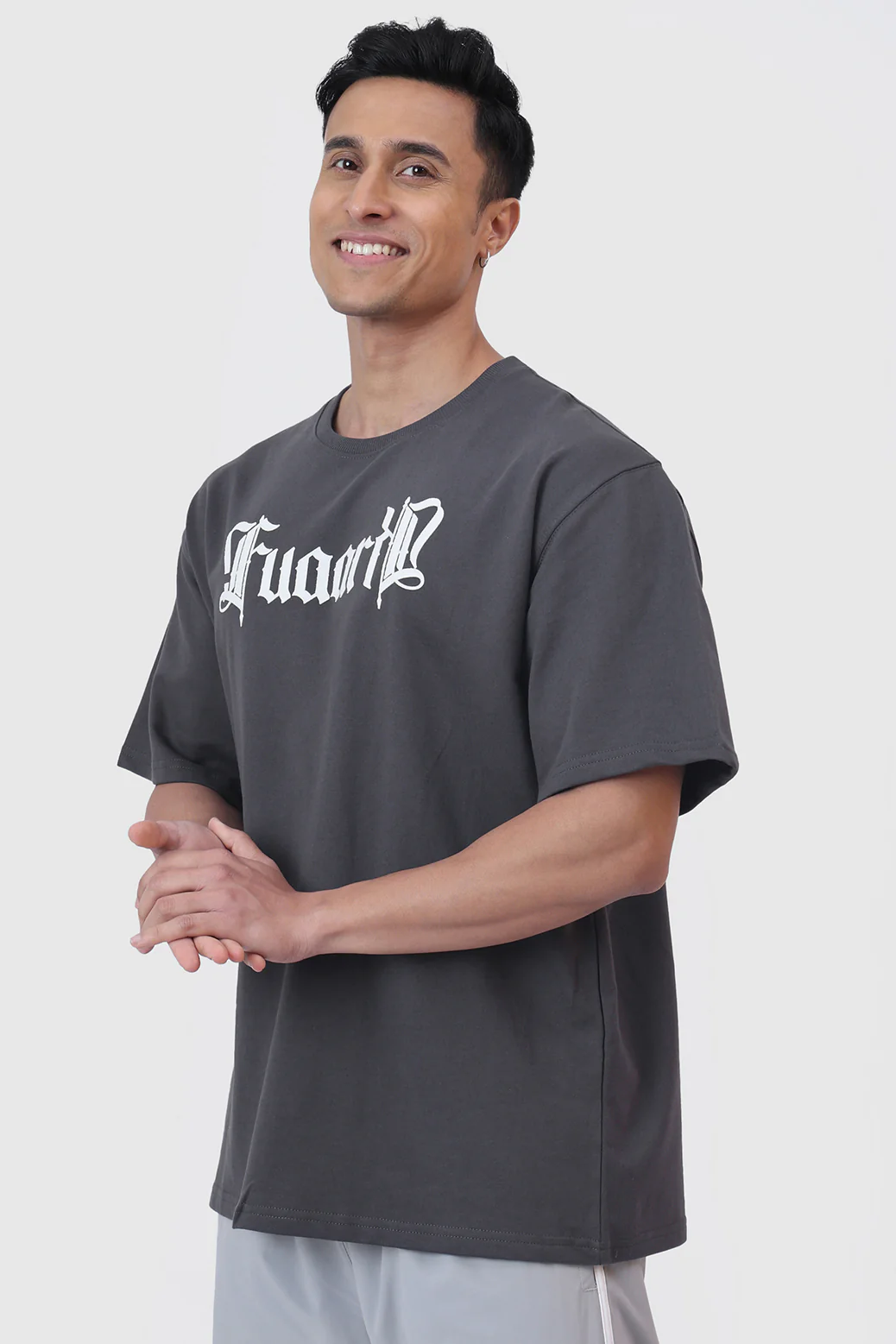 Brookline Oversized T-shirt Dark Grey - Image 4