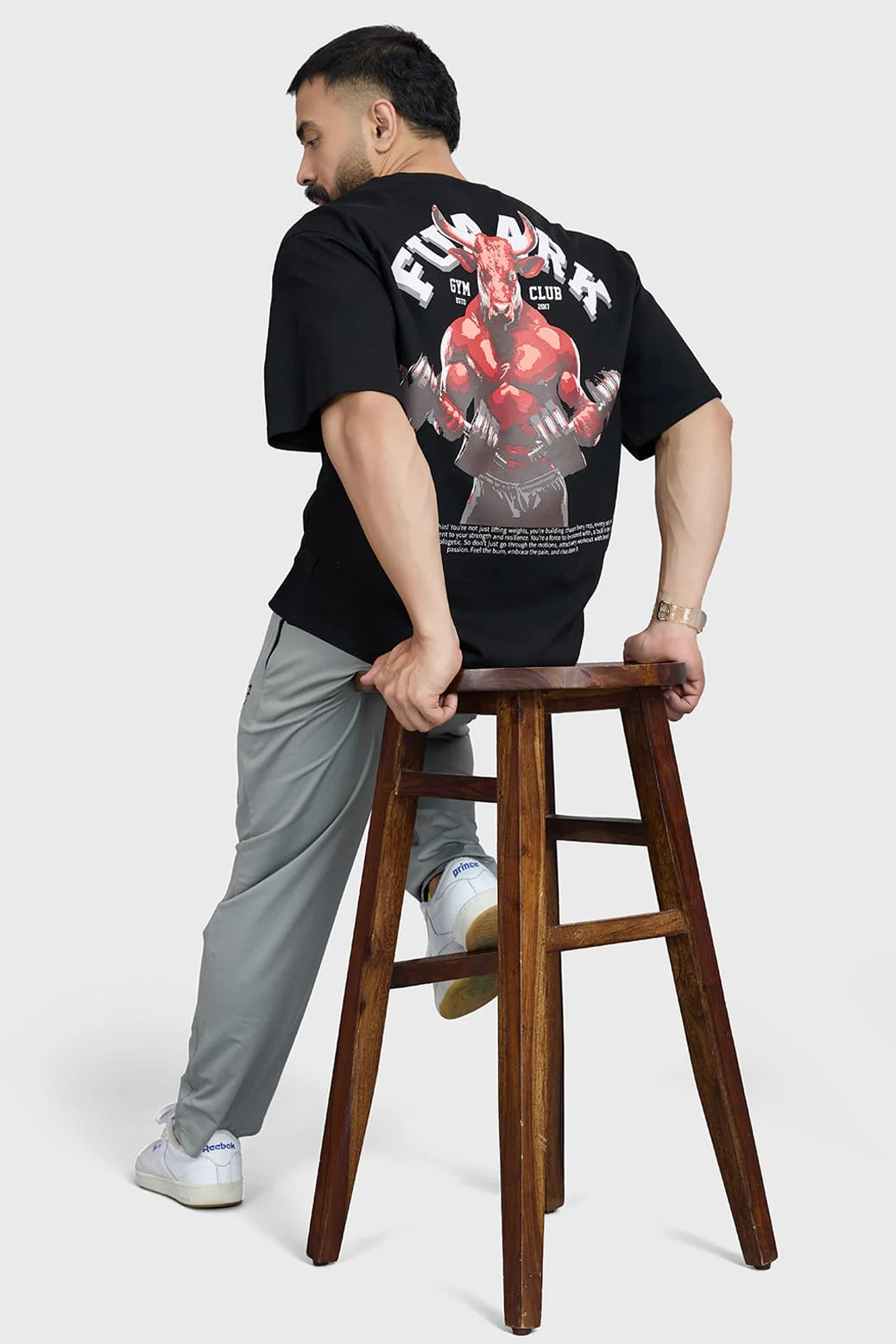 Bull Oversized T-shirt Black - Image 2