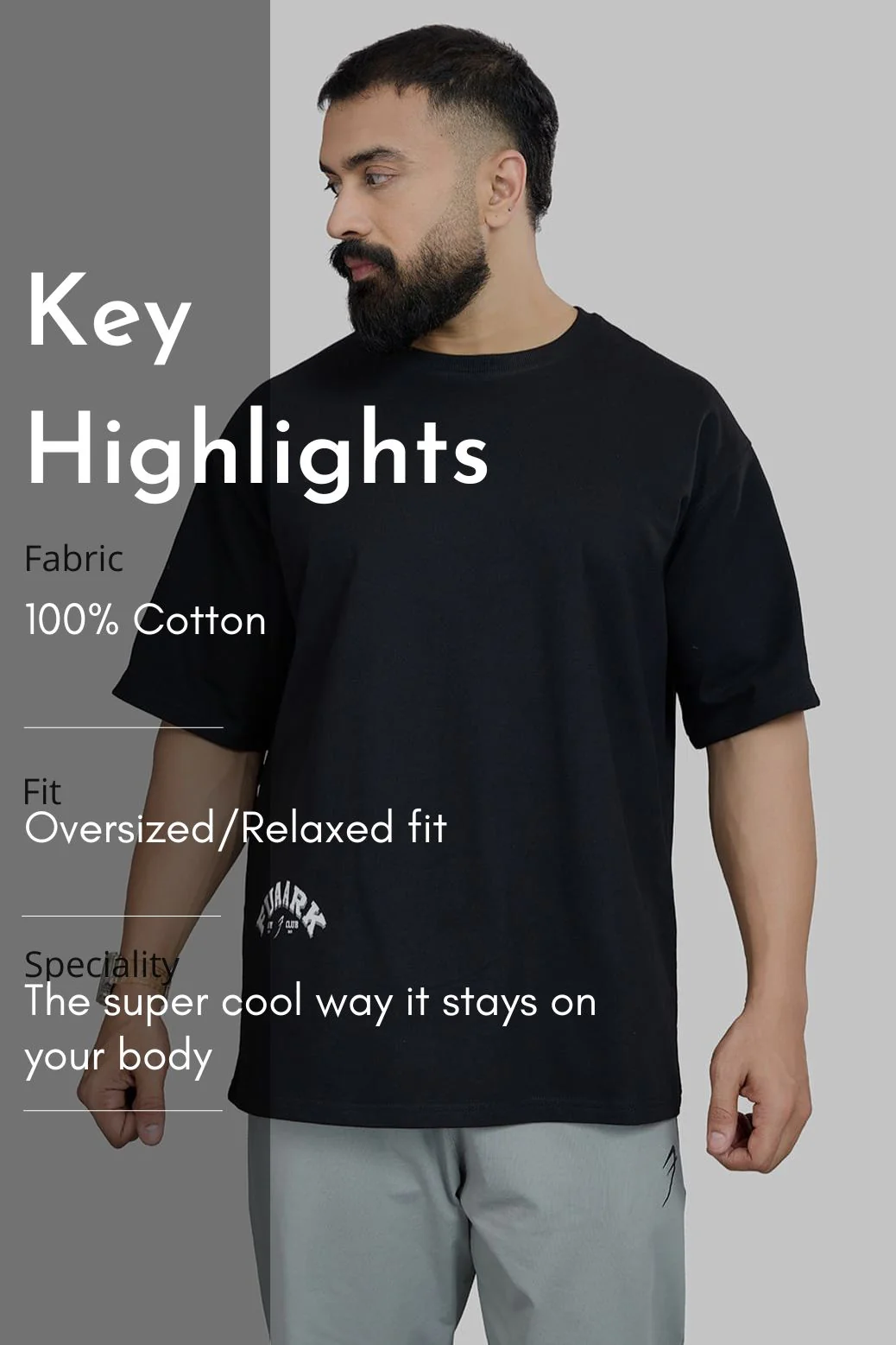 Bull Oversized T-shirt Black - Image 8