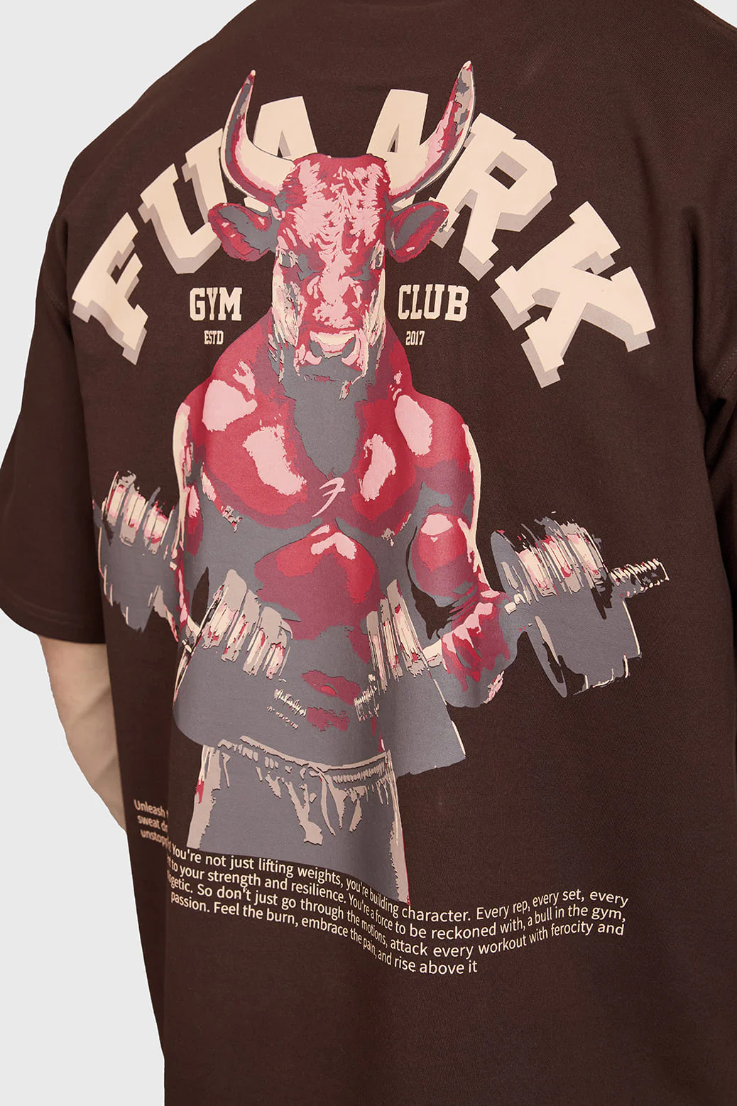 Bull Oversized T-shirt Coffee - Image 3