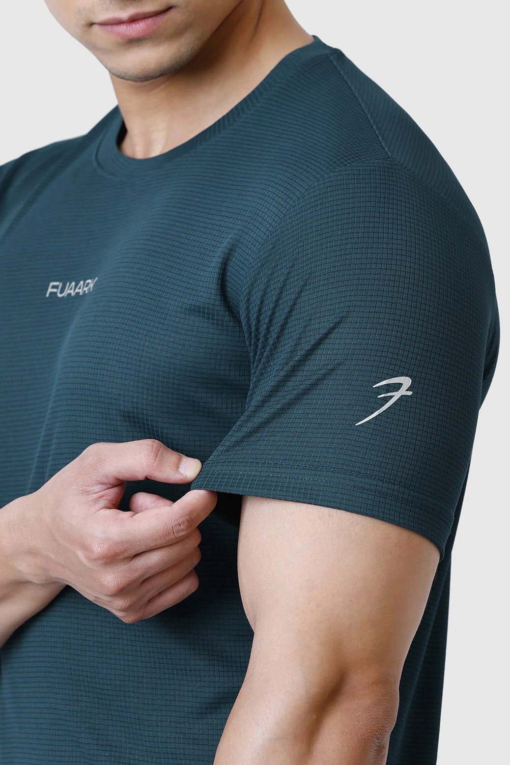 Checks Running T-shirt Bottle Green - Image 5