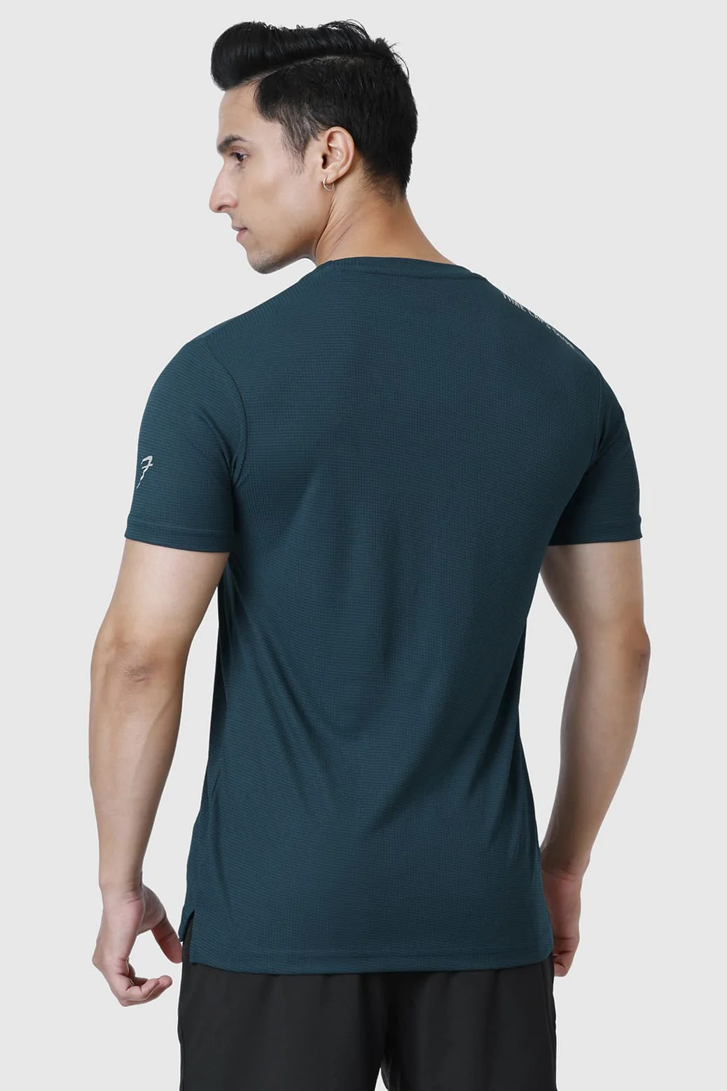 Checks Running T-shirt Bottle Green - Image 7