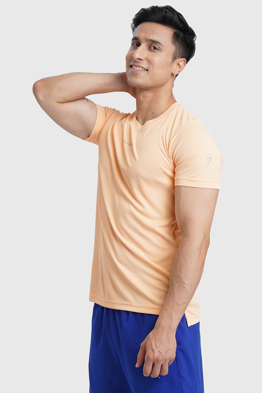 Checks Running T-shirt Peach - Image 6
